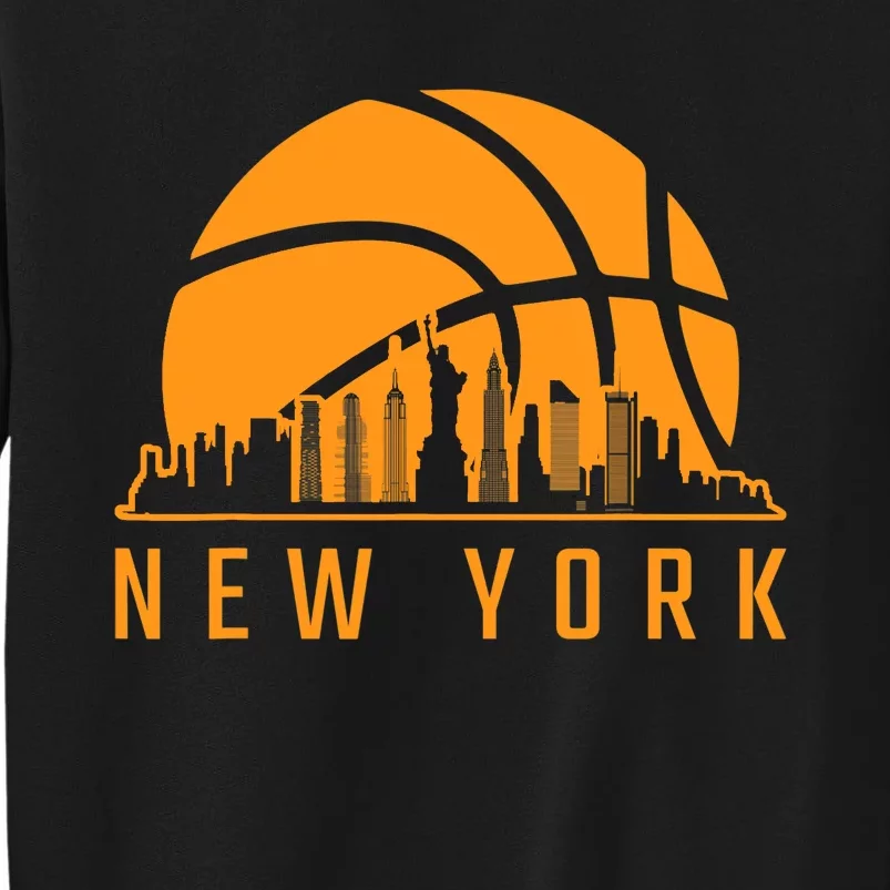 Basketball Sport Fans Player New York Game Day Skyline Tall Sweatshirt