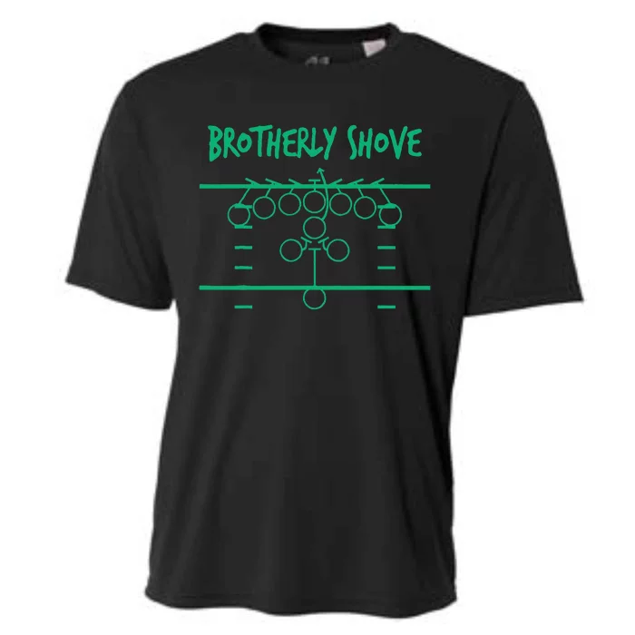 Brotherly Shove Football Mom Funny Football Fan Vintage Cooling Performance Crew T-Shirt