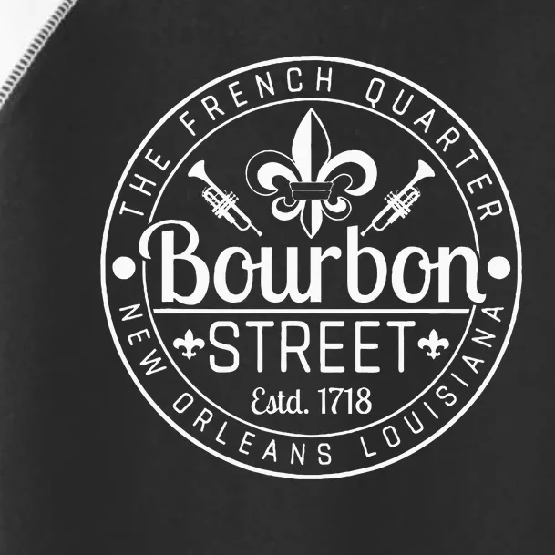 Bourbon Street French Quarter New Orleans Louisiana Est 1718 Toddler Fine Jersey T-Shirt