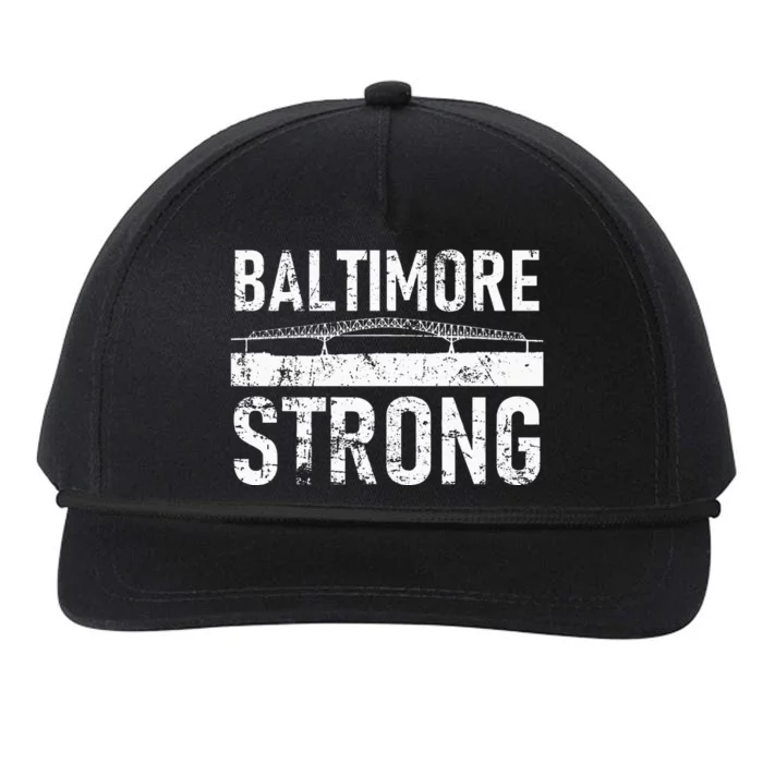 Baltimore Strong Francis Scott Key Bridge Snapback Five-Panel Rope Hat