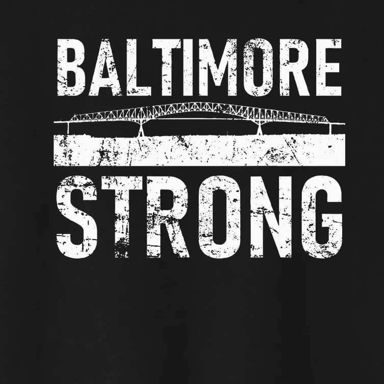 Baltimore Strong Francis Scott Key Bridge Women's Crop Top Tee