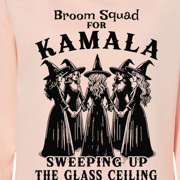 Broom Squad For Kamala Sweeping Up The Glass Ceiling Womens California Wash Sweatshirt