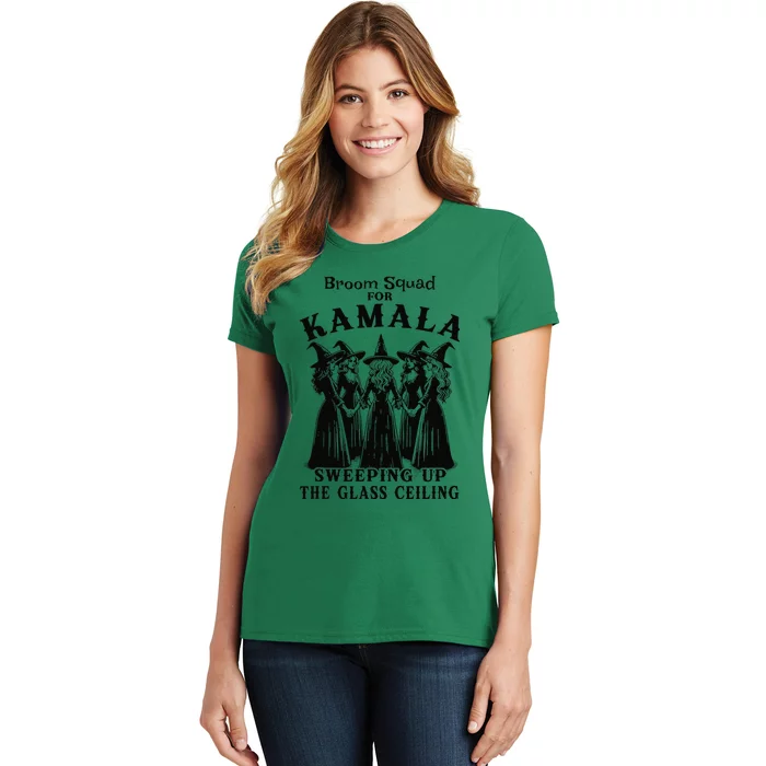 Broom Squad For Kamala Sweeping Up The Glass Ceiling Women's T-Shirt