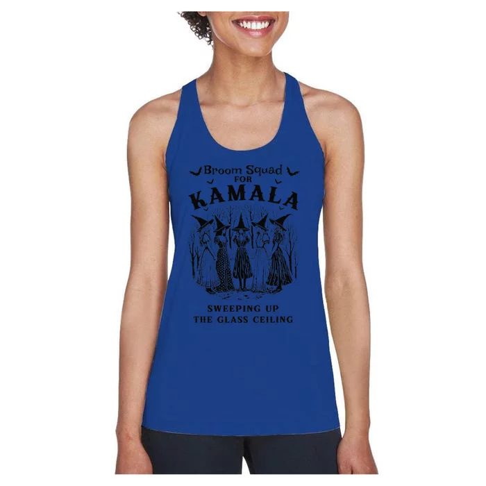 Broom Squad For Kamala Sweeping Up The Glass Ceiling Women's Racerback Tank