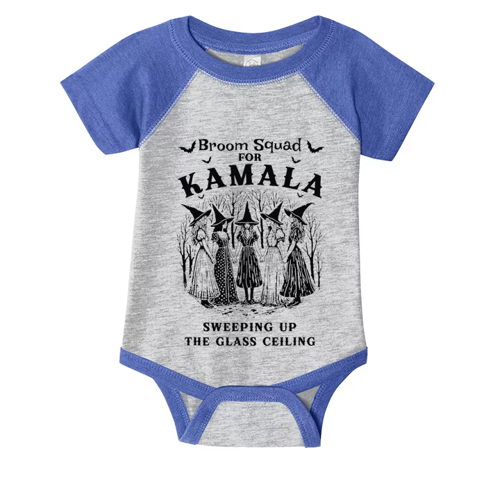 Broom Squad For Kamala Sweeping Up The Glass Ceiling Infant Baby Jersey Bodysuit