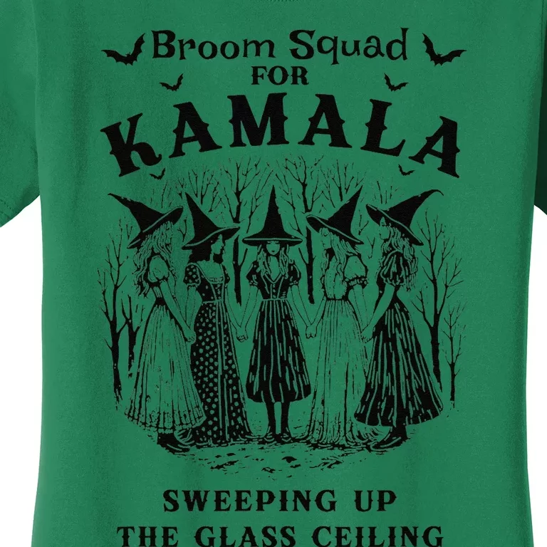 Broom Squad For Kamala Sweeping Up The Glass Ceiling Women's T-Shirt