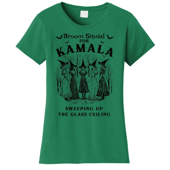 Broom Squad For Kamala Sweeping Up The Glass Ceiling Women's T-Shirt