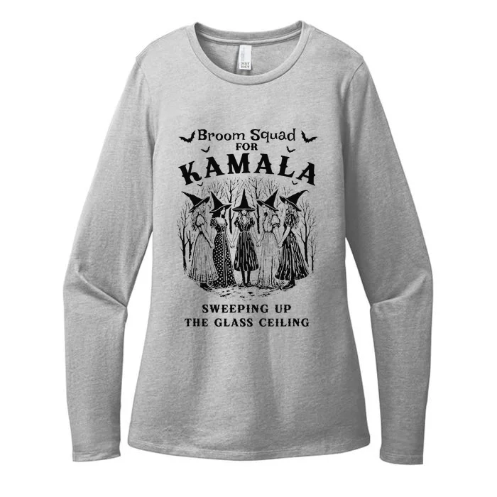 Broom Squad For Kamala Sweeping Up The Glass Ceiling Womens CVC Long Sleeve Shirt