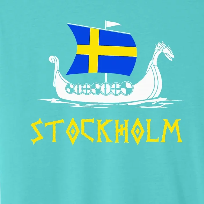 Boat Swedish Flag Sweden Viking Ship Stockholm ChromaSoft Performance T-Shirt