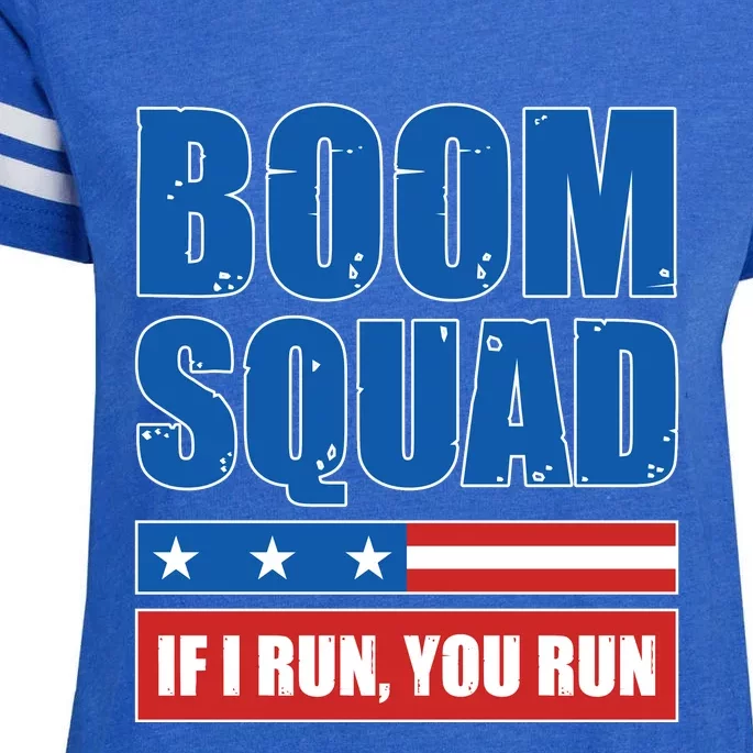 Boom Squad Fireworks Director 4th Of July Enza Ladies Jersey Football T-Shirt