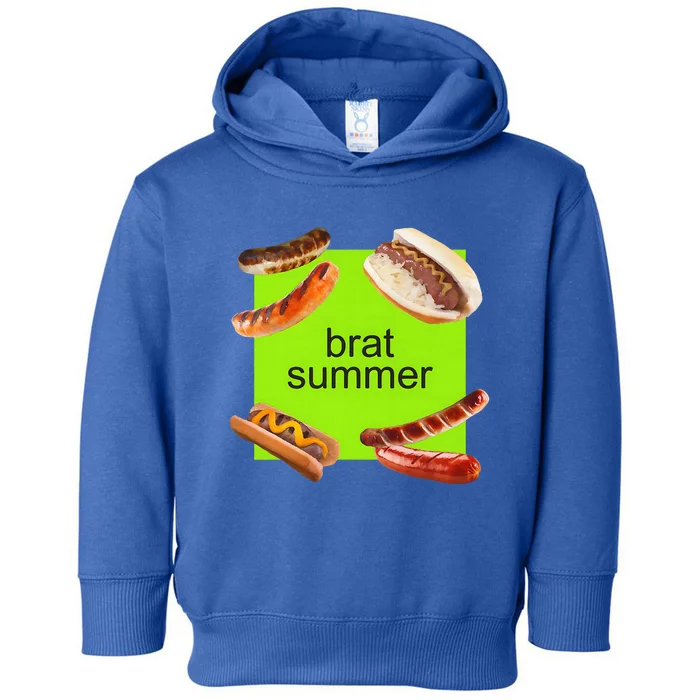 Brat Summer Funny Hot Dog Bratwurst Summer Toddler Hoodie