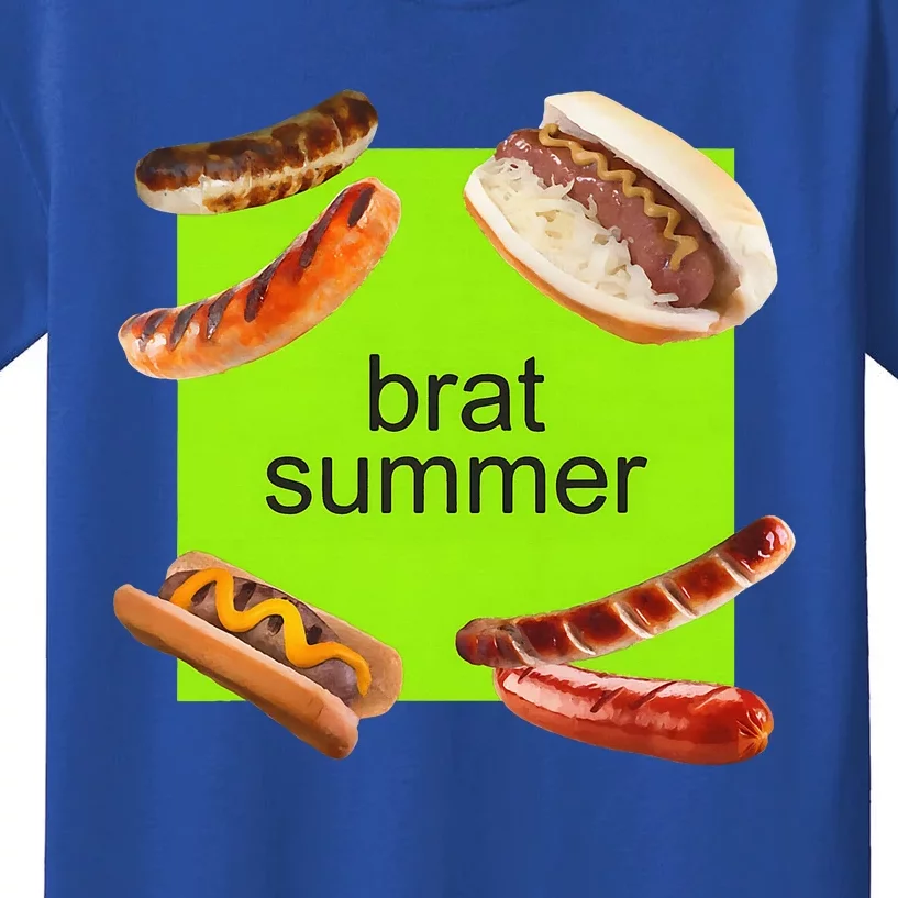 Brat Summer Funny Hot Dog Bratwurst Summer Kids T-Shirt