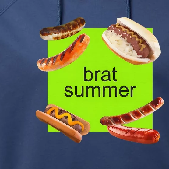 Brat Summer Funny Hot Dog Bratwurst Summer Performance Fleece Hoodie