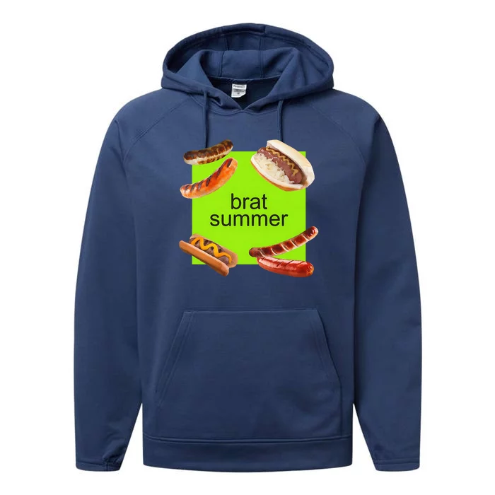 Brat Summer Funny Hot Dog Bratwurst Summer Performance Fleece Hoodie