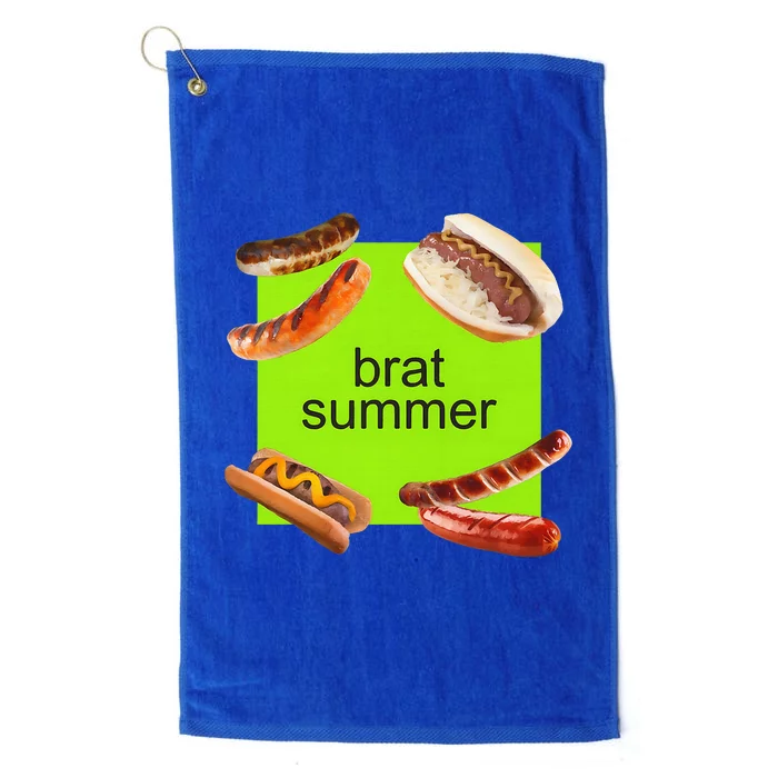 Brat Summer Funny Hot Dog Bratwurst Summer Platinum Collection Golf Towel