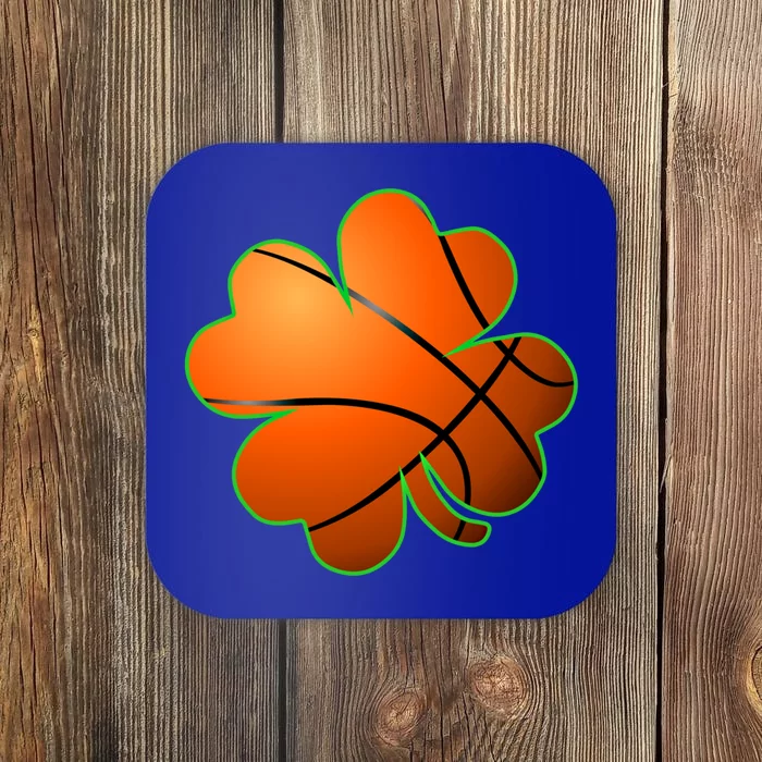 Basketball Shamrock Four Leaf Clover St Patrick's Day Meaningful Gift Coaster