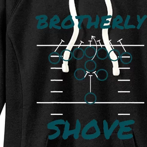 Brotherly Shove Funny Football Women's Fleece Hoodie