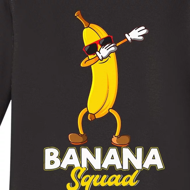 Banana Squad Funny Dabbing Banana Food & Dab Dab Baby Long Sleeve Bodysuit