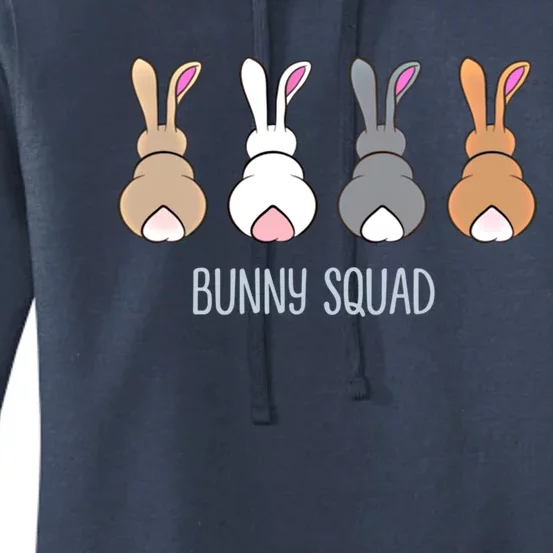 Bunny Squad Funny Ironic Rodent Rabbits Team Cool Gift Women's Pullover Hoodie