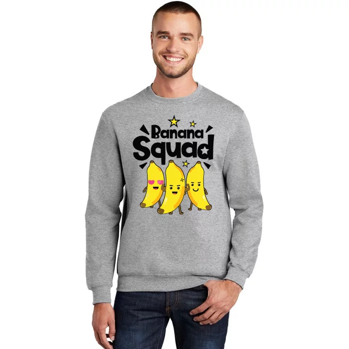 Banana Squad Funny Men Women Boy Vegan Fruit Food Lovers Tall Sweatshirt