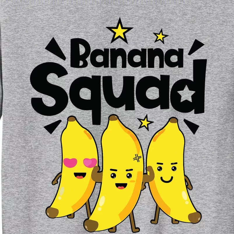 Banana Squad Funny Men Women Boy Vegan Fruit Food Lovers Tall Sweatshirt