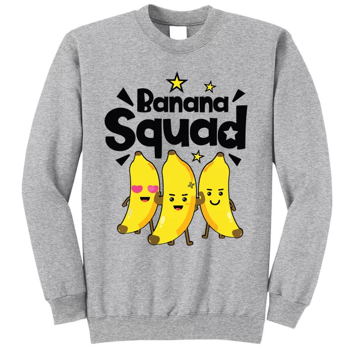 Banana Squad Funny Men Women Boy Vegan Fruit Food Lovers Tall Sweatshirt