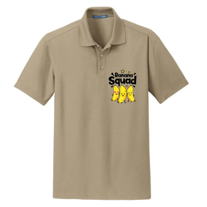 Banana Squad Funny Men Women Boy Vegan Fruit Food Lovers Dry Zone Grid Performance Polo