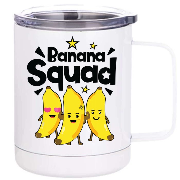 Banana Squad Funny Men Women Boy Vegan Fruit Food Lovers Front & Back 12oz Stainless Steel Tumbler Cup