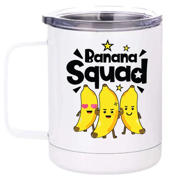 Banana Squad Funny Men Women Boy Vegan Fruit Food Lovers Front & Back 12oz Stainless Steel Tumbler Cup