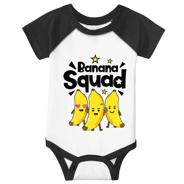 Banana Squad Funny Men Women Boy Vegan Fruit Food Lovers Infant Baby Jersey Bodysuit