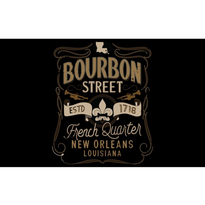 Bourbon Street French Quarter New Orleans Vintage Souvenir Bumper Sticker