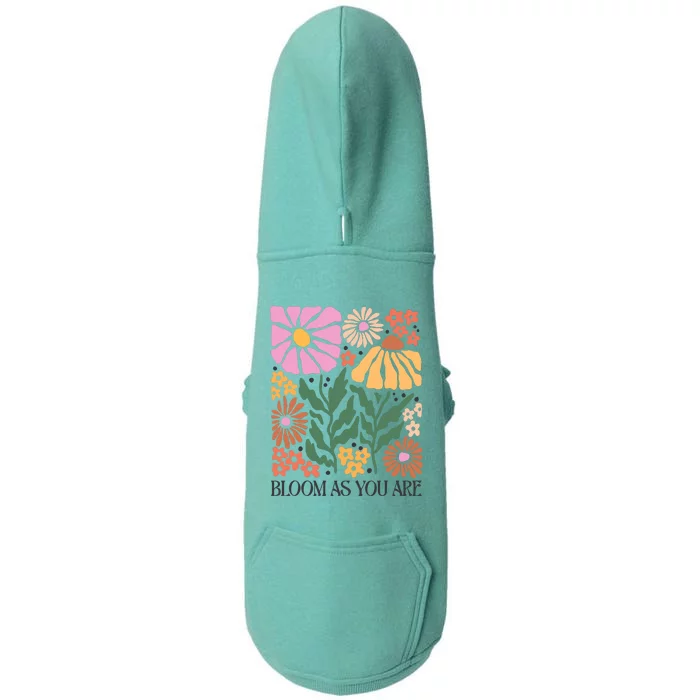 Boho Summer Flower Botanical Nature Lover Floral Wildflower Doggie 3-End Fleece Hoodie