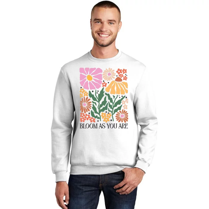 Boho Summer Flower Botanical Nature Lover Floral Wildflower Sweatshirt