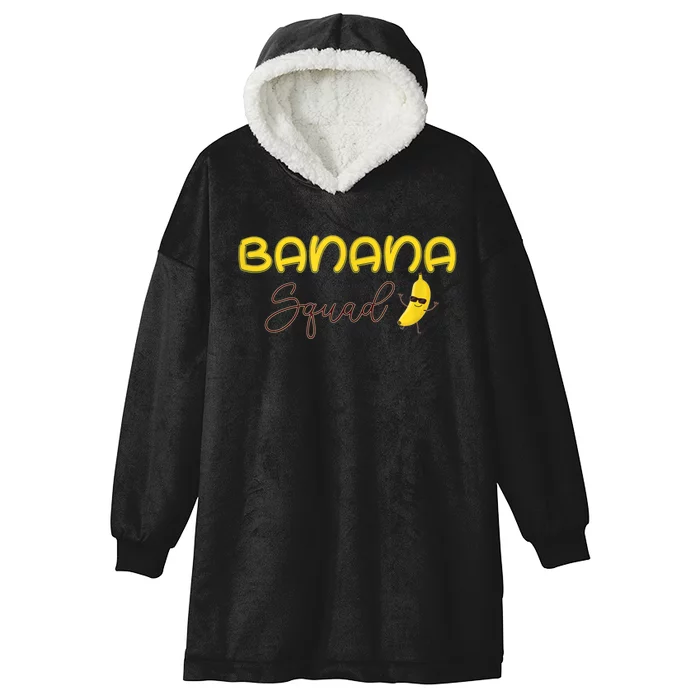 Banana Squad Funny Banana Outfit Fruit Lover Gift Hooded Wearable Blanket