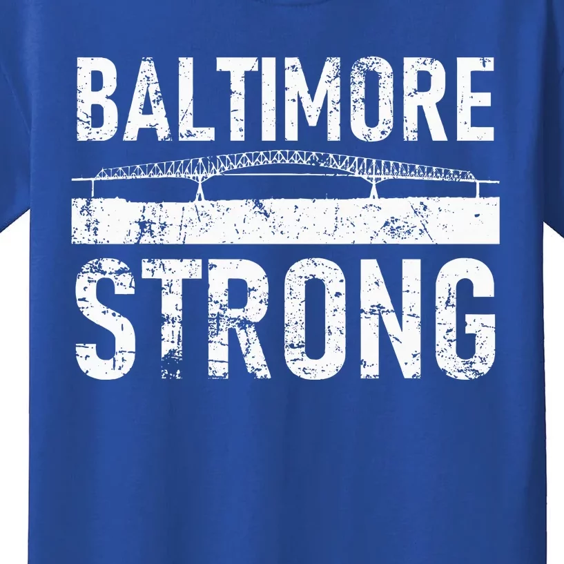 Baltimore Strong Francis Scott Key Bridge Kids T-Shirt