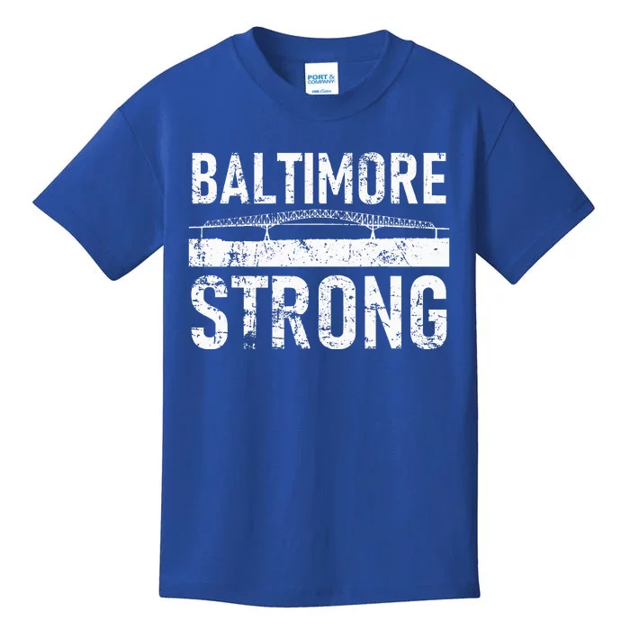 Baltimore Strong Francis Scott Key Bridge Kids T-Shirt