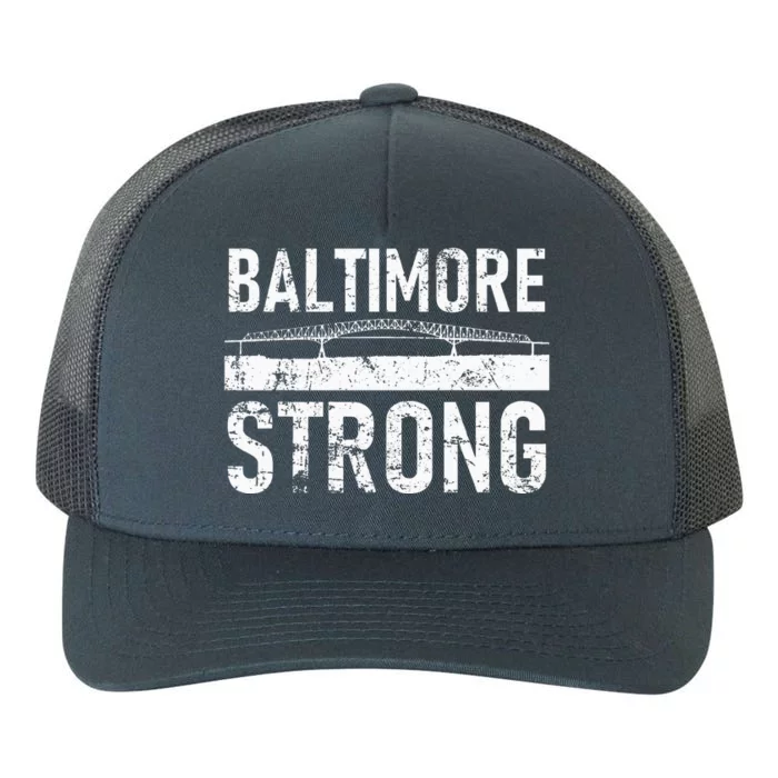 Baltimore Strong Francis Scott Key Bridge Yupoong Adult 5-Panel Trucker Hat