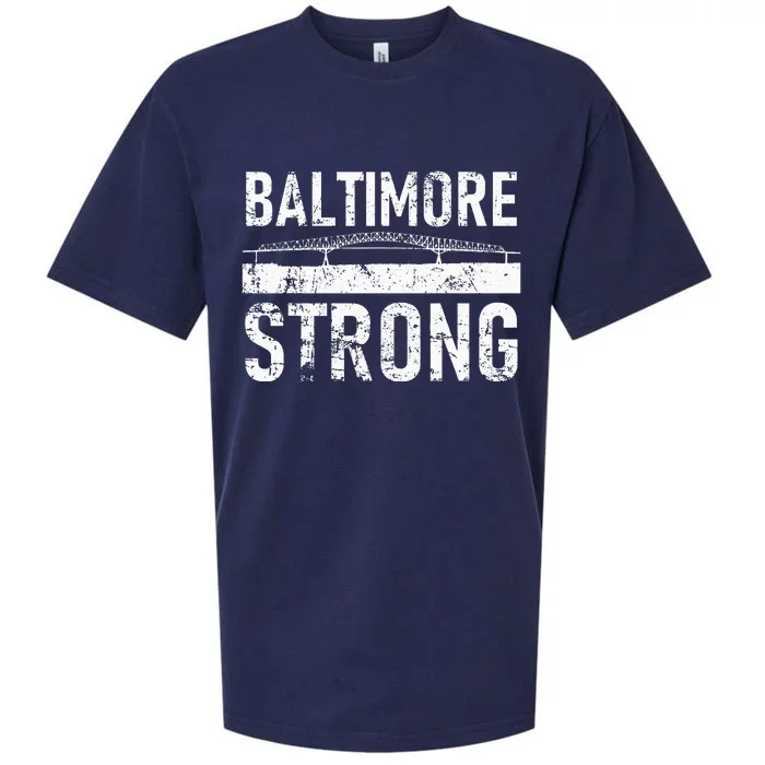 Baltimore Strong Francis Scott Key Bridge Sueded Cloud Jersey T-Shirt