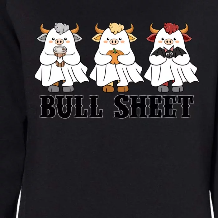 Bull Sheet Ghost Cow Halloween Funny This Is Bull Sheet Womens California Wash Sweatshirt