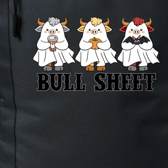 Bull Sheet Ghost Cow Halloween Funny This Is Bull Sheet Daily Commute Backpack