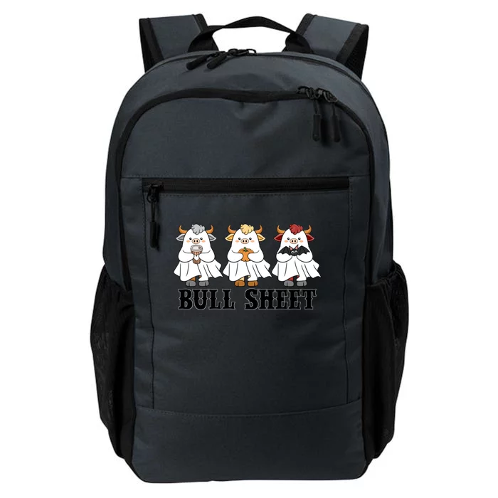 Bull Sheet Ghost Cow Halloween Funny This Is Bull Sheet Daily Commute Backpack