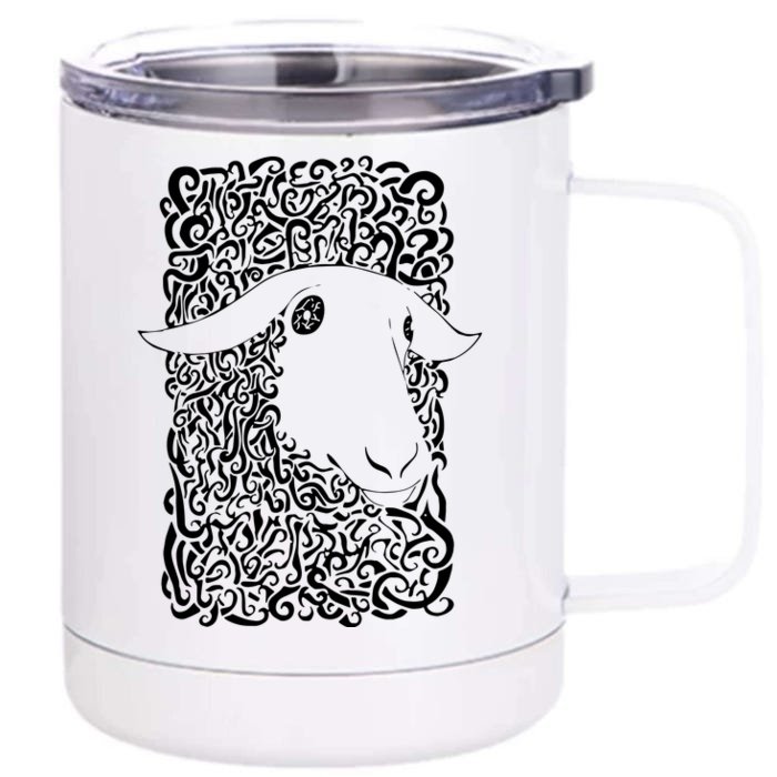 Black Sheepp Goth Antisocial Punk Tee Shirts Front & Back 12oz Stainless Steel Tumbler Cup