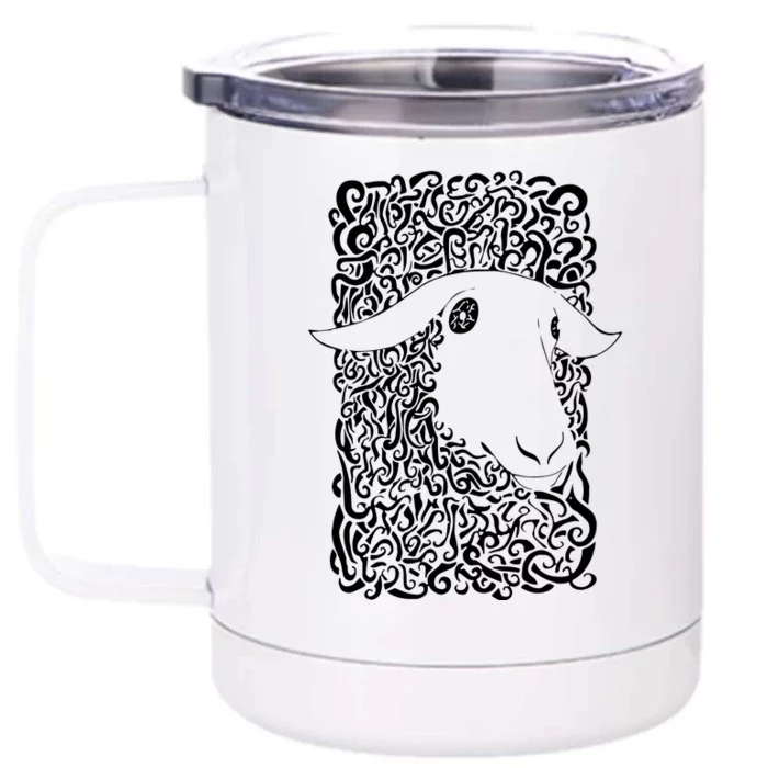 Black Sheepp Goth Antisocial Punk Tee Shirts Front & Back 12oz Stainless Steel Tumbler Cup