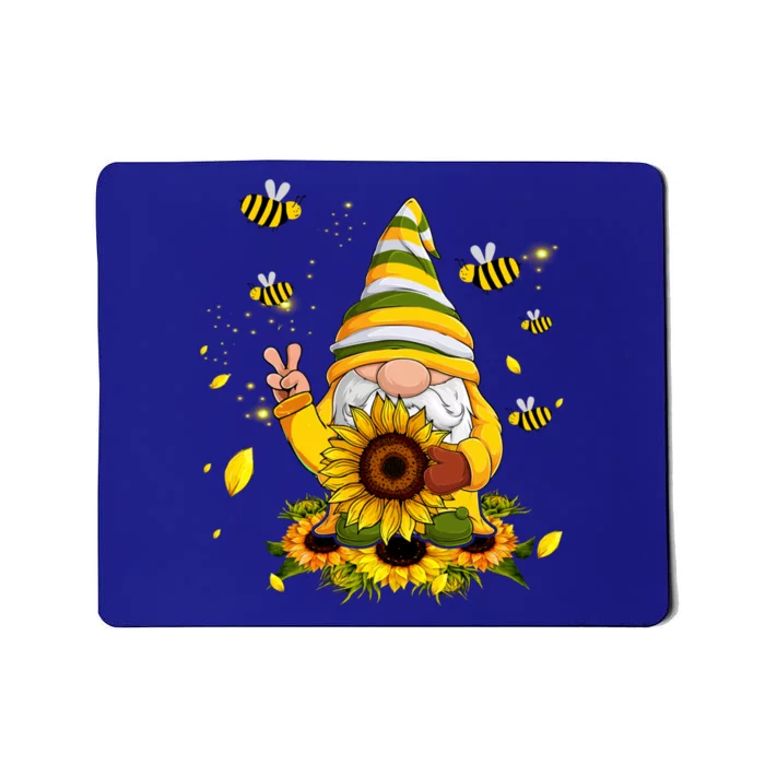 Bee Sunflower Gnome Hippie Peace Sign Gardening Gnomies Meaningful Gift Mousepad