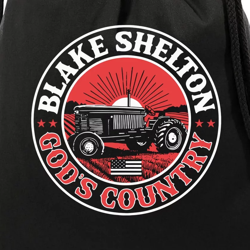 Blake Shelton GodS Country Tractor Drawstring Bag