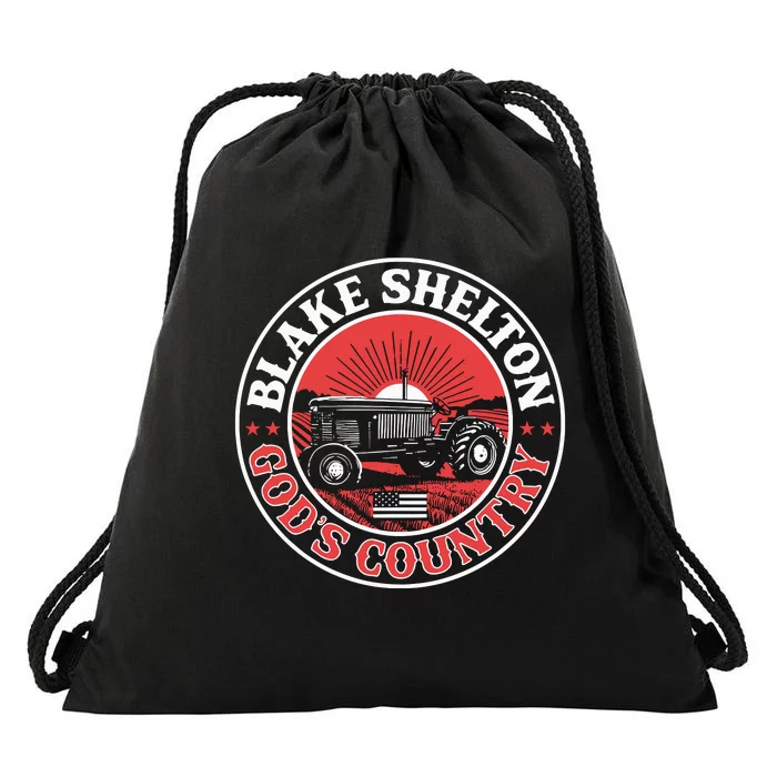 Blake Shelton GodS Country Tractor Drawstring Bag