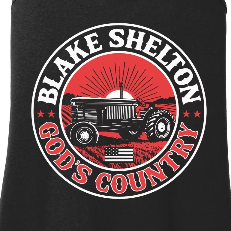 Blake Shelton GodS Country Tractor Ladies Essential Tank