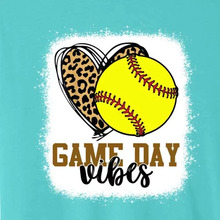 Bleached Softball Game Day Vibes Softball Mom Game Day Gift ChromaSoft Performance T-Shirt