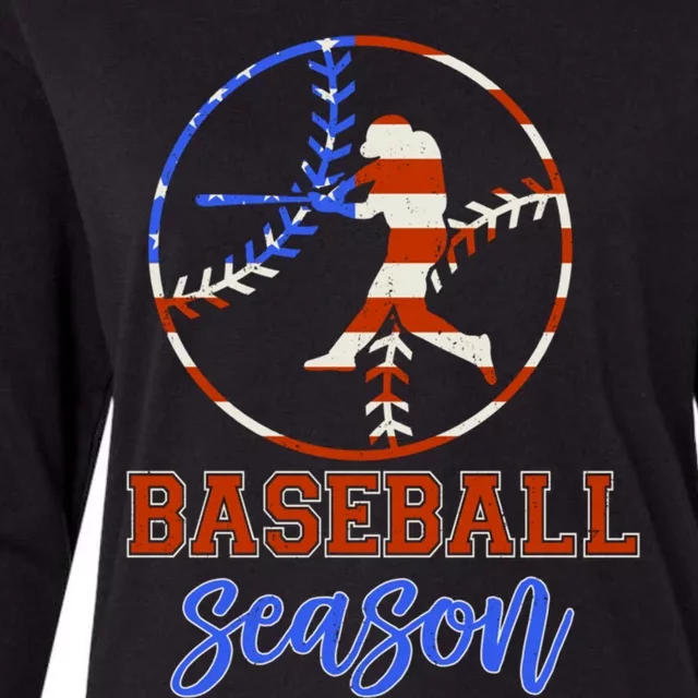 Baseball Season Game Day Vibes Baseball Softball Season Gift Womens Cotton Relaxed Long Sleeve T-Shirt