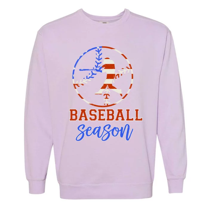 Baseball Season Game Day Vibes Baseball Softball Season Gift Garment-Dyed Sweatshirt